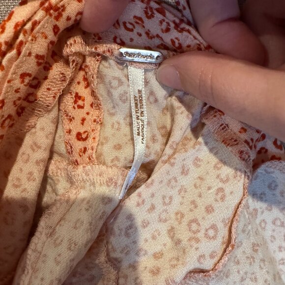 Free People NWT Small Pink Leopard Print Mini Slip Dress Boho Y2K - Picture 7 of 7